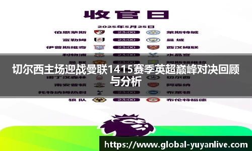 切尔西主场迎战曼联1415赛季英超巅峰对决回顾与分析